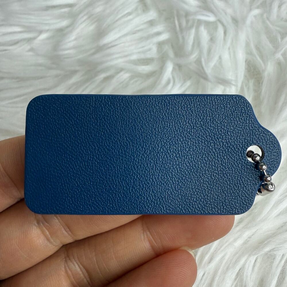 2" COACH Blue Fob Bag Charm Hang tag Hangtag - Picture 2 of 2
